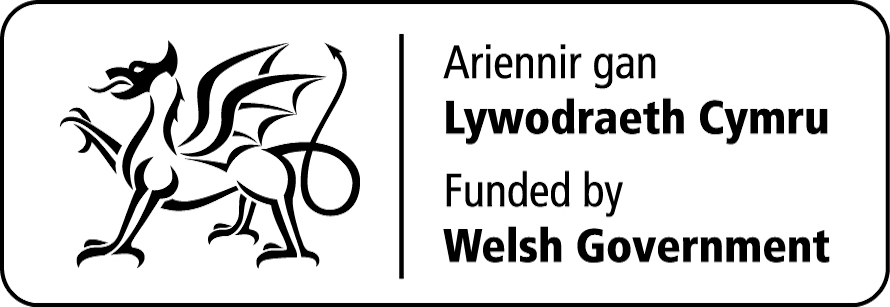 Ariennir gan Lywodraeth Cymru - Funded by Welsh Government