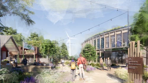 Artists impression of the Reuse village