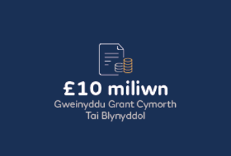 £10 miliwn gweinyddu grant cymorth tai blynyddol