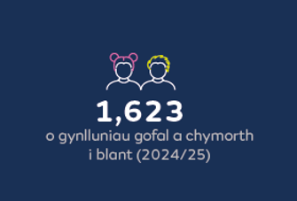 1,623 o gynlluniau gofal a chymorth i blant (2024/25)